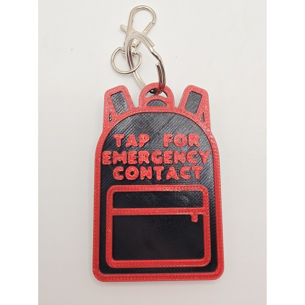 NFC Kids Backpack Tag – Emergency Contact Tag for Children You Can Add Whatever